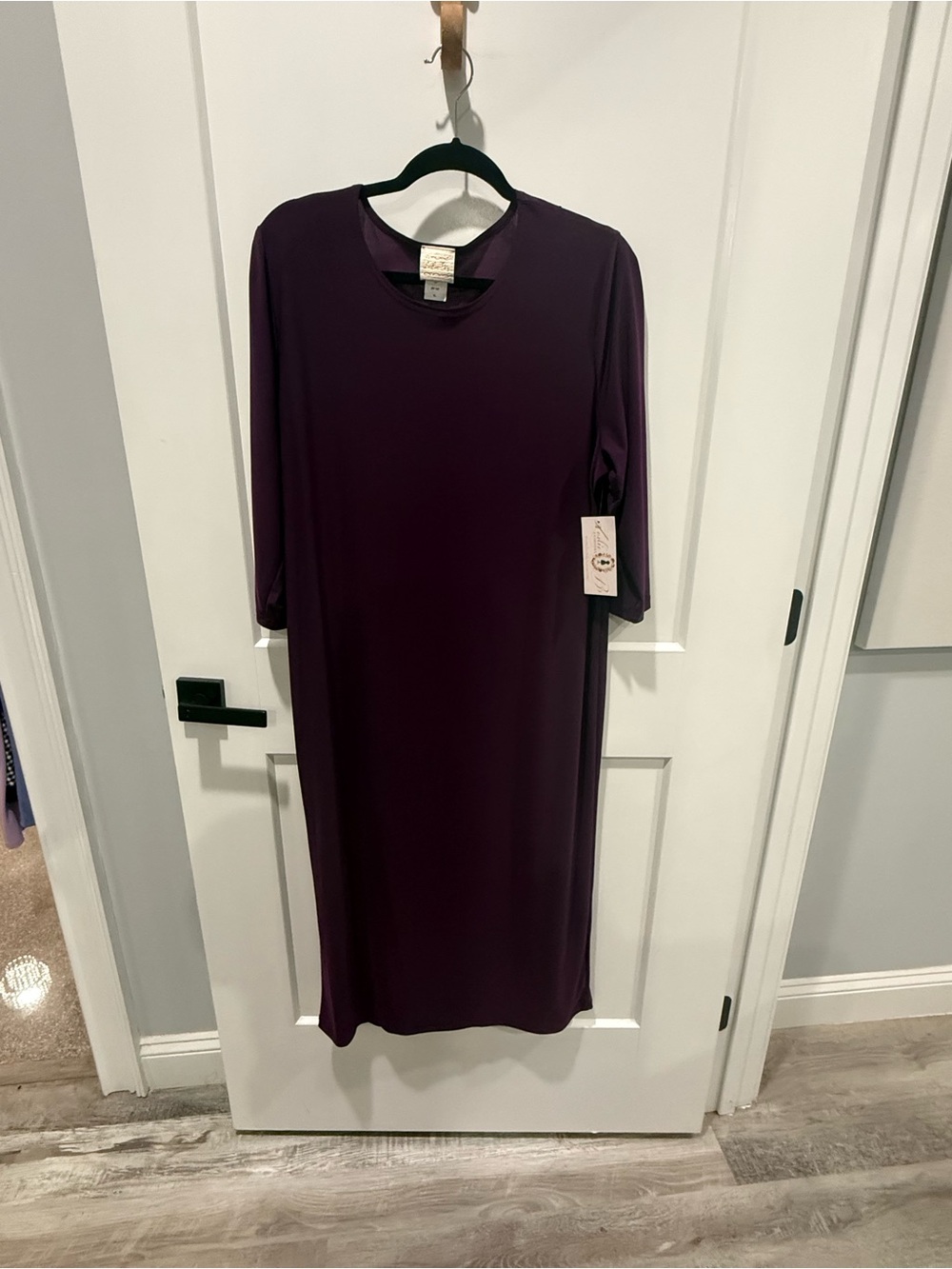 Zadie B’s Grape Purple Midi Dress Size XL Plum